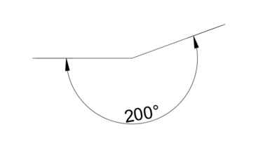 180 以上の角度寸法 Ybizeff